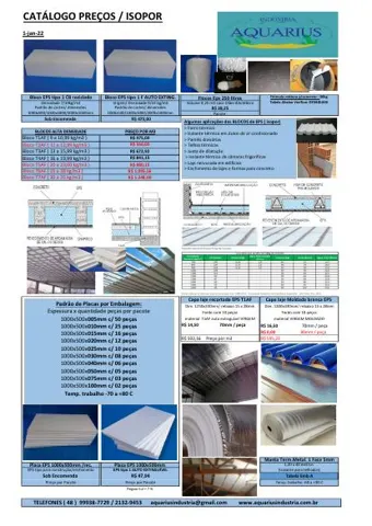 Capa do catálogo Blocos e placas de EPS