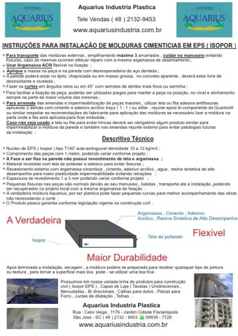 Capa do catálogo Molduras – material técnico